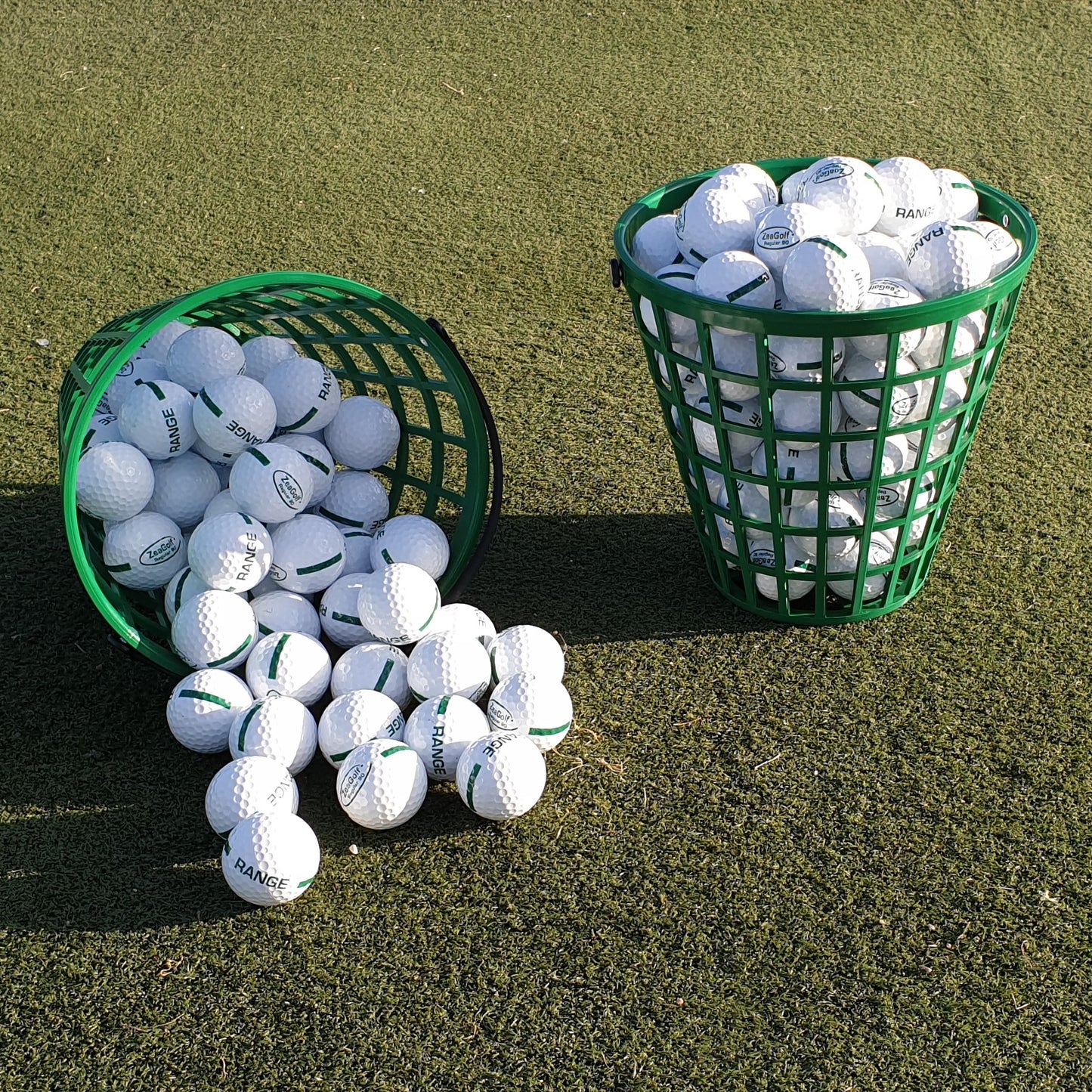 Plastic Ball Basket for 70 balls, green