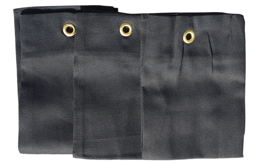 Large Black Trifold Cotton Tee Towels