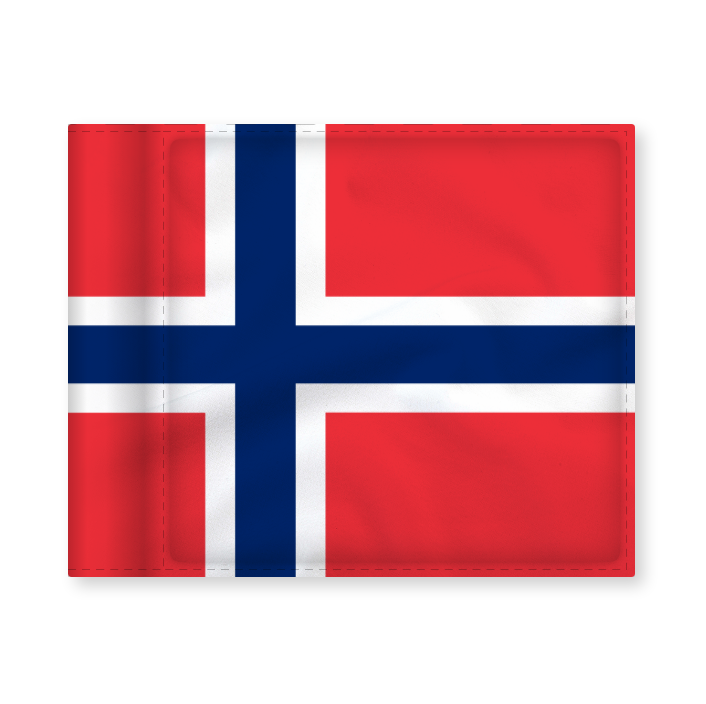 Puttinggreenflag, national flag Norway, stiffened, 200 gram fabric