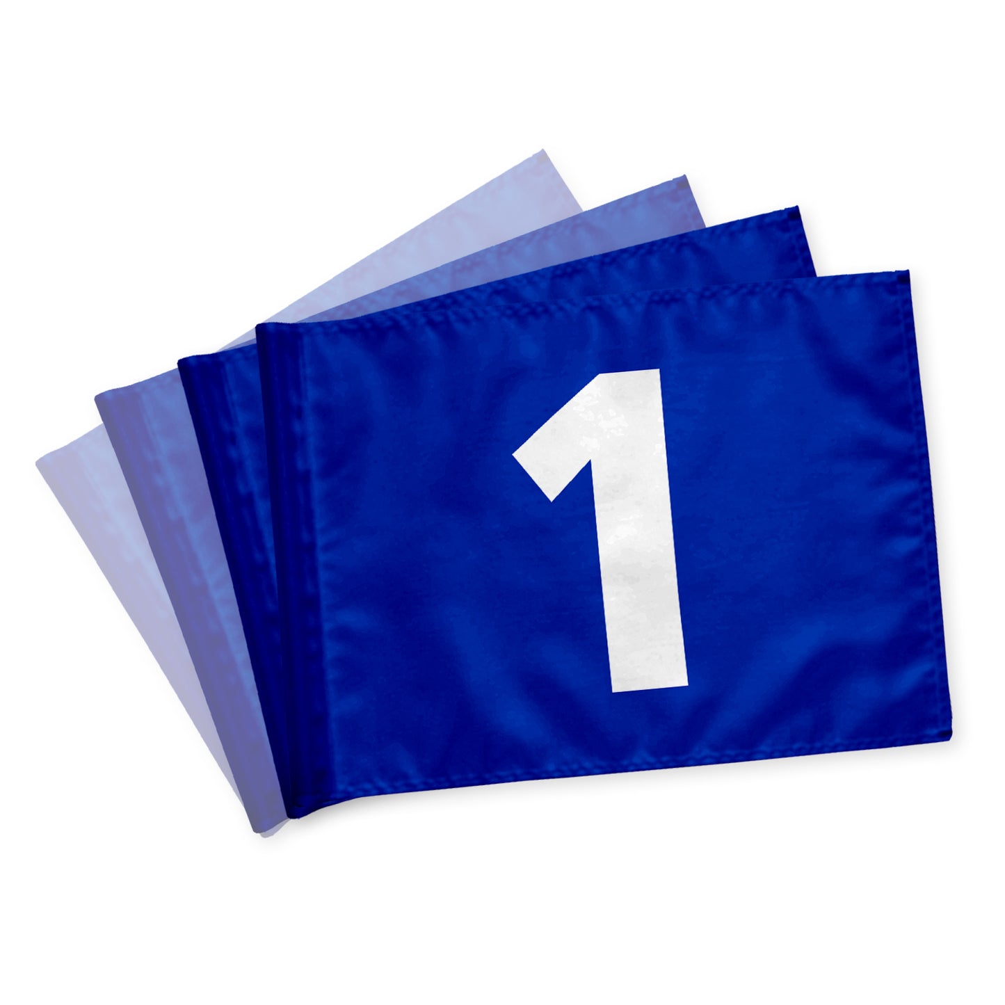 Golfflag 1-9, blue with white numbers, nylon fabric