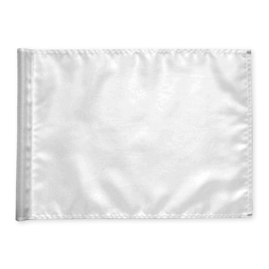 Puttinggreen flag, white, extra durable nylon fabric.