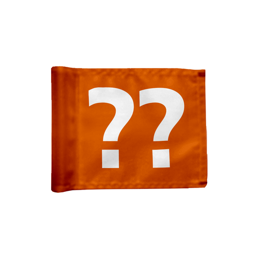 Single puttinggreen flag, one-sided, orange with optional hole number, 200 gram fabric